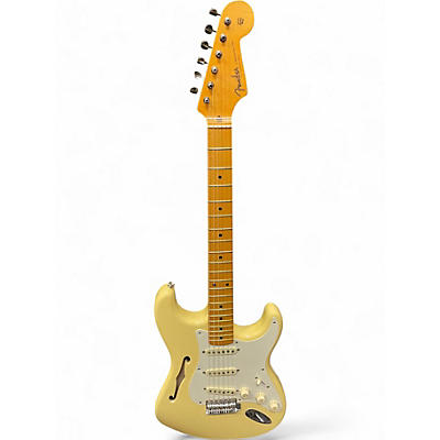 Used Fender ERIC JOHNSON THINLINE STRATOCASTER  Alpine White Hollow Body Electric Guitar