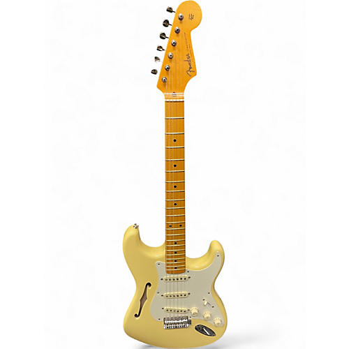 Used Fender ERIC JOHNSON THINLINE STRATOCASTER  Alpine White Hollow Body Electric Guitar Alpine White