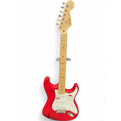 Used Fender Eric Clapton Signature Stratocaster Red Solid Body Electric Guitar