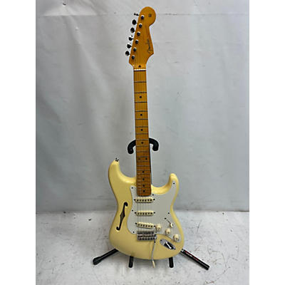 Fender Used Fender Eric Johnson Thinline Stratocaster Olympic White Hollow Body Electric Guitar