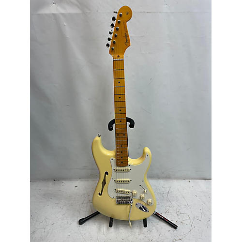 Fender Used Fender Eric Johnson Thinline Stratocaster Olympic White Hollow Body Electric Guitar Olympic White