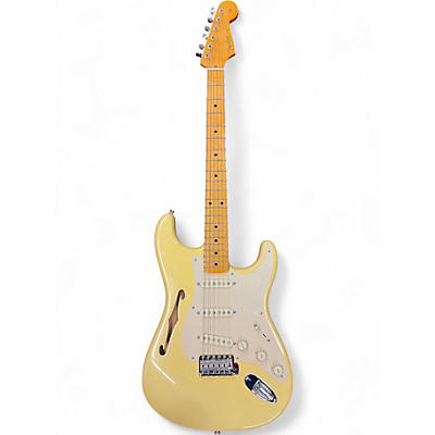 Used Fender Eric Johnson Thinline Stratocaster Vintage Blonde Hollow Body Electric Guitar