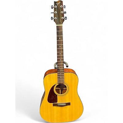 Used Fender F210 left hand Natural Acoustic Guitar