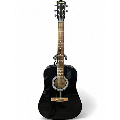Used Fender FA-100 Black Acoustic Guitar