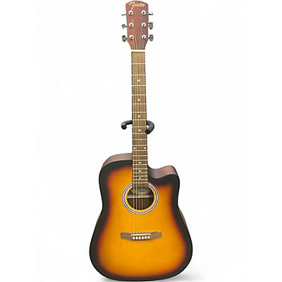 Used Fender FA-25CE 3 Tone Sunburst Acoustic Electric Guitar