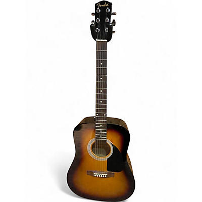 Used Fender FA100 3 Color Sunburst Acoustic Guitar