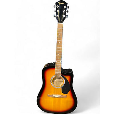 Used Fender FA125CE 3 Color Sunburst Acoustic Electric Guitar