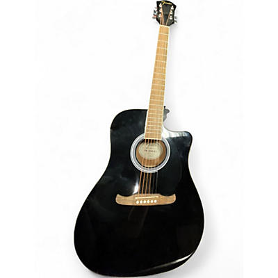 Used Fender FA125CE Black Acoustic Electric Guitar