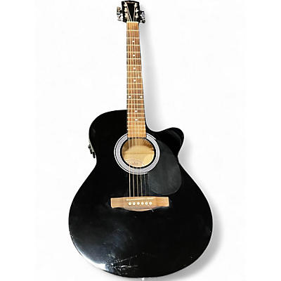 Used Fender FA135CE Concert Black Acoustic Electric Guitar