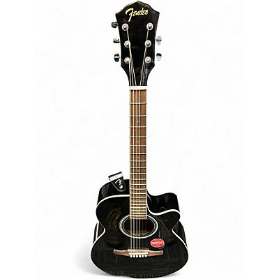 Used Fender FA135CE Concert Black Acoustic Electric Guitar