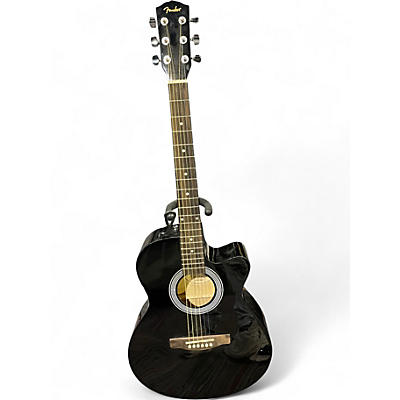 Used Fender FA135CE Concert Black Acoustic Electric Guitar