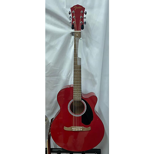 Fender Used Fender FA135CE Concert Candy Red Burst Acoustic Electric Guitar Candy Red Burst