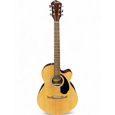 Used Fender FA135CE Concert Natural Acoustic Electric Guitar