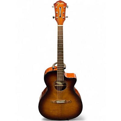 Used Fender FA345CE 3 Tone Tea Burst Acoustic Electric Guitar