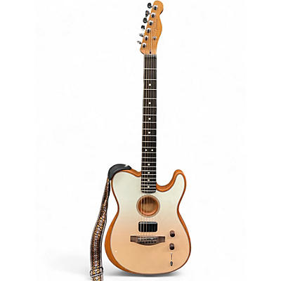 Used Fender FINNEAS Acoustasonic Telecaster Cappuccino Fade Acoustic Electric Guitar
