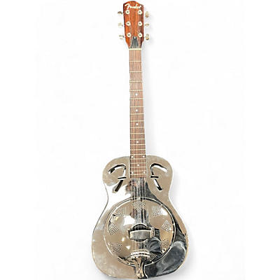 Used Fender FR-48 Steel Resonator Chrome Resonator Guitar