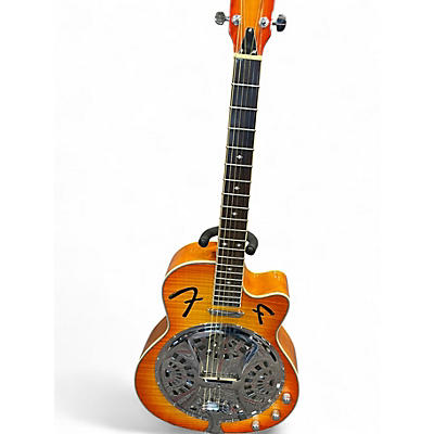 Used Fender FR50 Flame Maple top Resonator Guitar