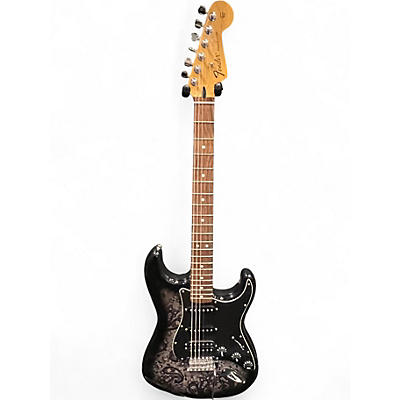Used Fender FSR Standard Stratocaster Black Paisley Solid Body Electric Guitar
