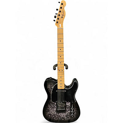 Used Fender FSR Telecaster Black Paisley Solid Body Electric Guitar