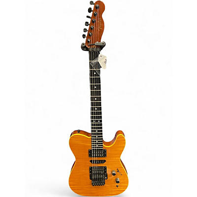 Used Fender Fender Custom Shop Tele, HSH w/ Floyd Rose Trans Quilt  blonde Solid Body Electric Guitar