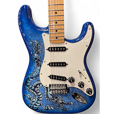 Used Fender Fender Special Edition David Lozeau Art Stratocaster 2016 -  Blue Solid Body Electric Guitar