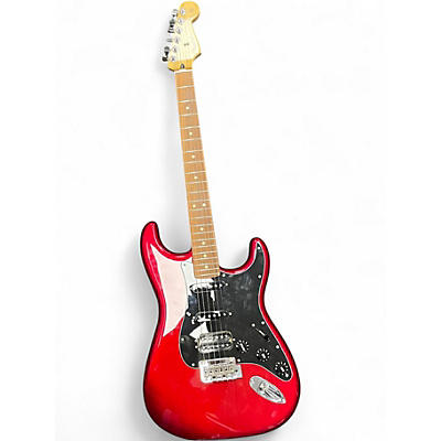 Used Fender  Fender Special Edition Player Stratocaster HSS Candy Red Burst Solid Body Electric Guitar