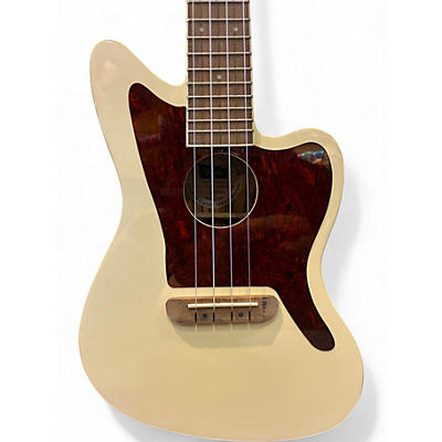 Used Fender Fullerton Jazzmaster Acoustic Electric Ukulele  Alpine White Ukulele