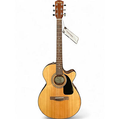 Used Fender GC140SCE Grand Concert Natural Acoustic Electric Guitar