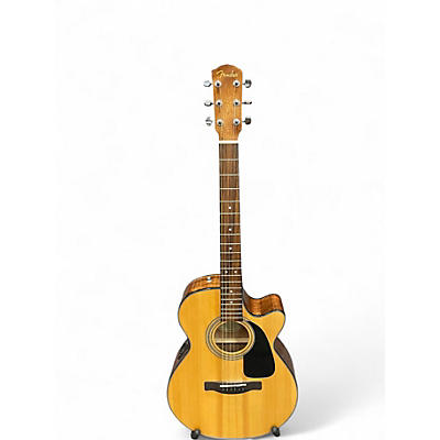 Used Fender GC140SCE Grand Concert Natural Acoustic Electric Guitar