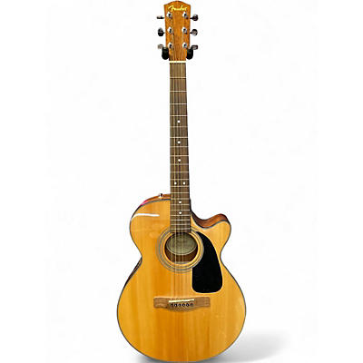 Used Fender GC140SCE Grand Concert Natural Acoustic Electric Guitar