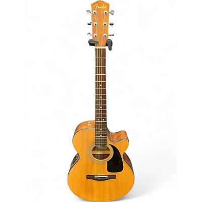 Used Fender GC140SCE Grand Concert Natural Acoustic Electric Guitar