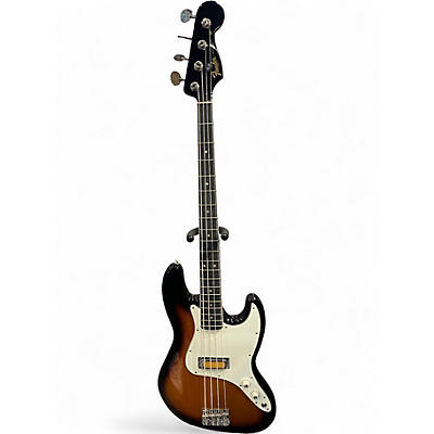 Used Fender Gold Foil Jazz Bass 2 Color Sunburst Electric Bass Guitar