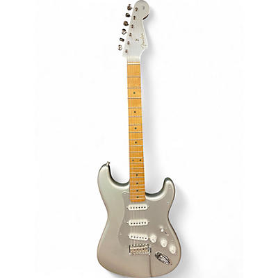 Used Fender H.E.R. Stratocaster Metallic Silver Solid Body Electric Guitar