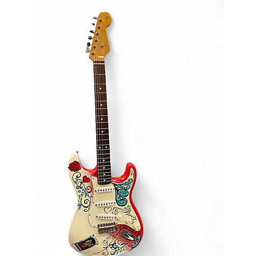 Used Fender Hendrix Partscaster  Hand Painted Solid Body Electric Guitar Hand Painted