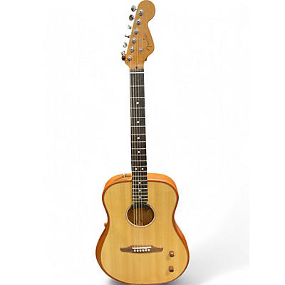 Used Fender Highway Dreadnought Natural Acoustic Electric Guitar