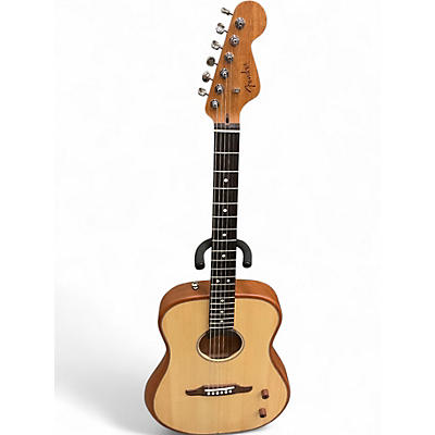 Used Fender Highway Dreadnought Natural Acoustic Electric Guitar