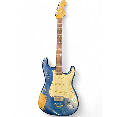 Used Fender Highway One HSS Stratocaster Blue (Relic) Solid Body Electric Guitar
