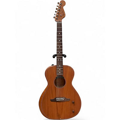 Used Fender Highway Parlor Mahogany Natural Acoustic Electric Guitar