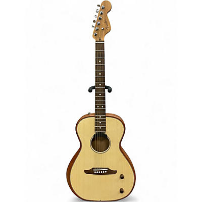 Used Fender Highway Parlor Natural Acoustic Electric Guitar