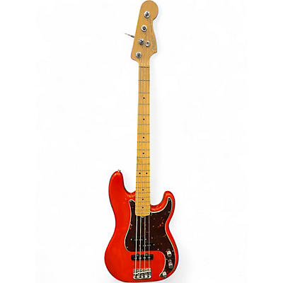Used Fender Hot Rodded Precision Bass  Hot Rod Red Electric Bass Guitar