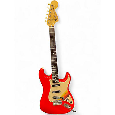 Used Fender INTERNATIONAL SERIES STRATOCASTER NEON RED Solid Body Electric Guitar