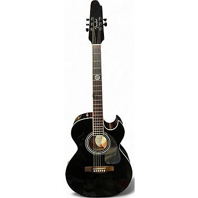 Used Fender J5 Black Acoustic Electric Guitar