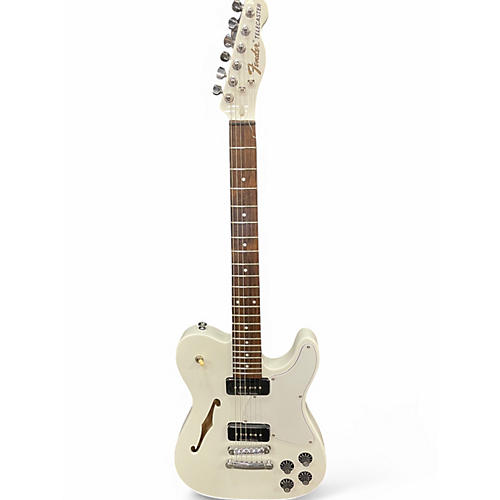 Used Fender JA90 Jim Adkins Thinline Telecaster Alpine White Hollow Body Electric Guitar Alpine White