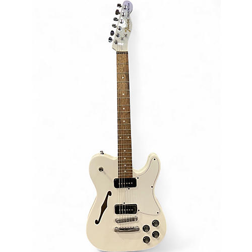 Used Fender JA90 Jim Adkins Thinline Telecaster Alpine White Hollow Body Electric Guitar Alpine White
