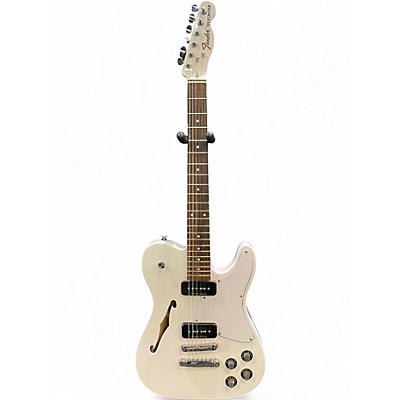 Used Fender JA90 Jim Adkins Thinline Telecaster Alpine White Hollow Body Electric Guitar