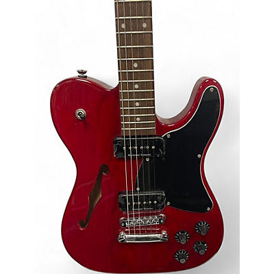 Used Fender JA90 Jim Adkins Thinline Telecaster Candy Apple Red Hollow Body Electric Guitar