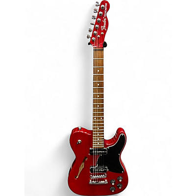 Used Fender JA90 Jim Adkins Thinline Telecaster Candy Apple Red Hollow Body Electric Guitar