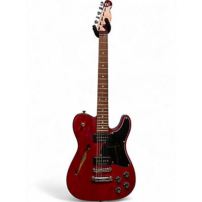 Used Fender JA90 Jim Adkins Thinline Telecaster Trans Red Hollow Body Electric Guitar