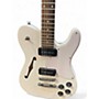 Used Fender JA90 Jim Adkins Thinline Telecaster White Hollow Body Electric Guitar White