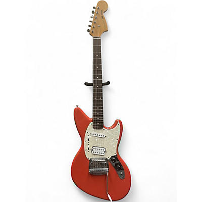 Used Fender JAG-STANG Orange Solid Body Electric Guitar